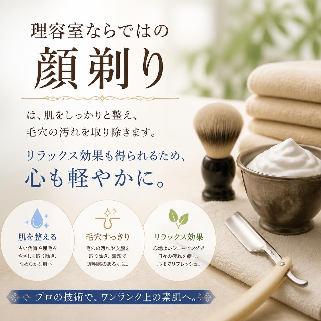 理容室の顔剃りの魅力とは