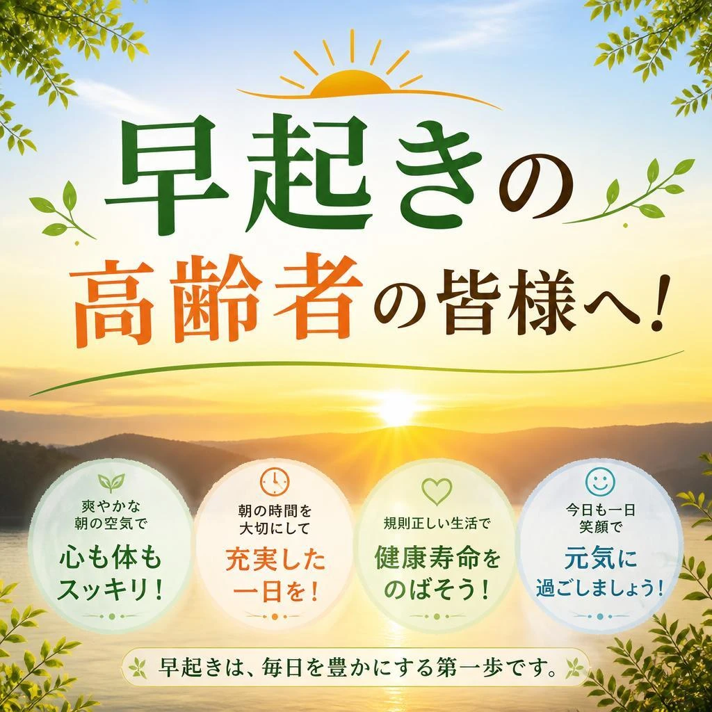 早起きの高齢者の皆様へ！