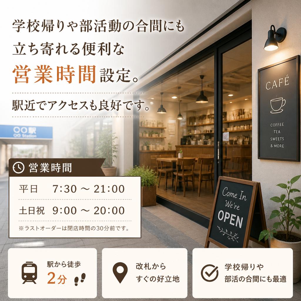忙しい学生生活でも通いやすい！