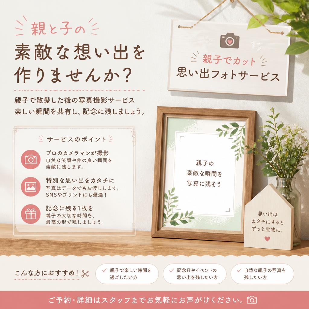 お父さんと子供の思い出を作る