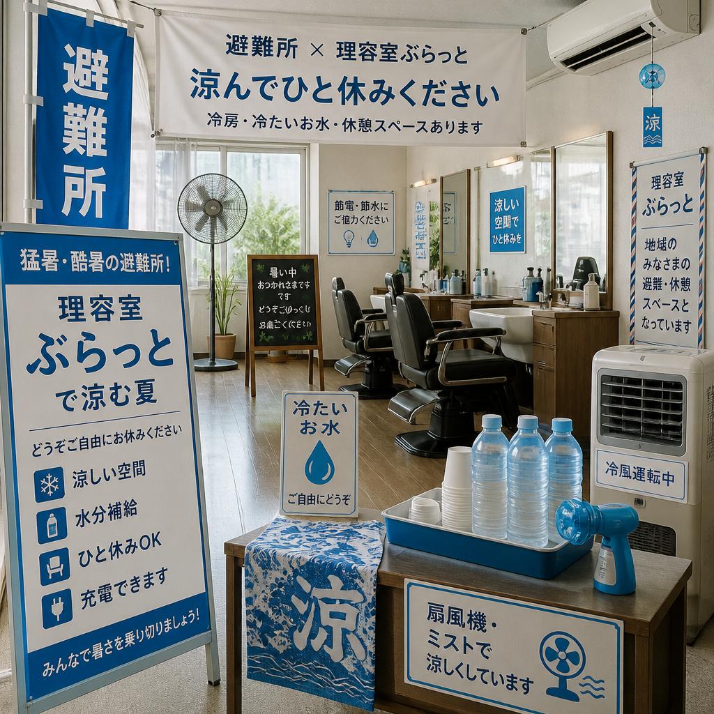 猛暑・酷暑の避難所！理容室ぶらっとで涼む夏