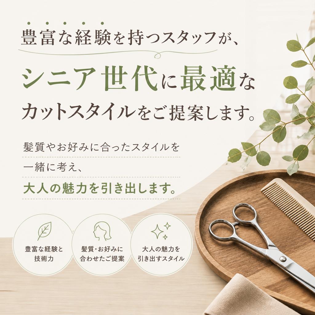 シニア向けの特別なカットスタイル