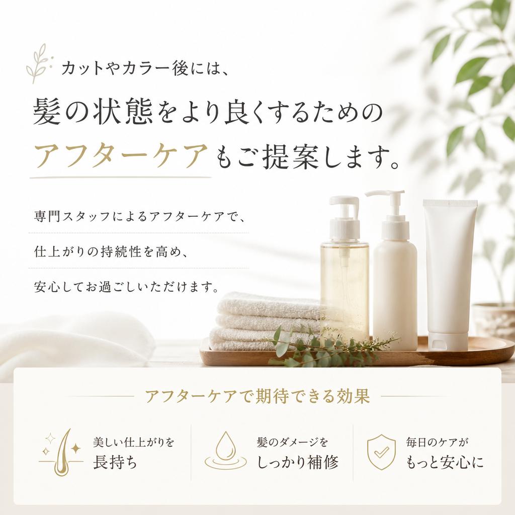 アフターケアでより良い仕上がりに