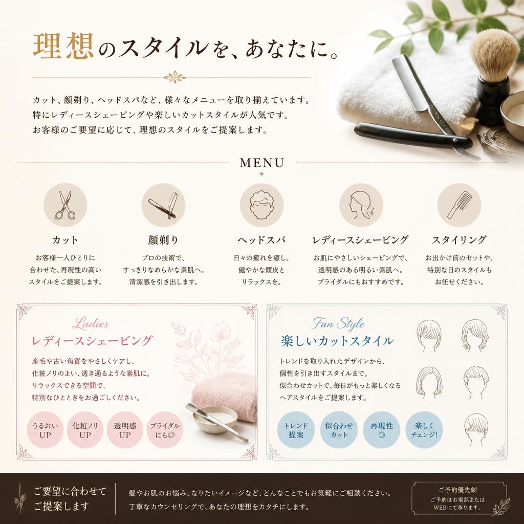 豊富なサービスで自分らしさを表現