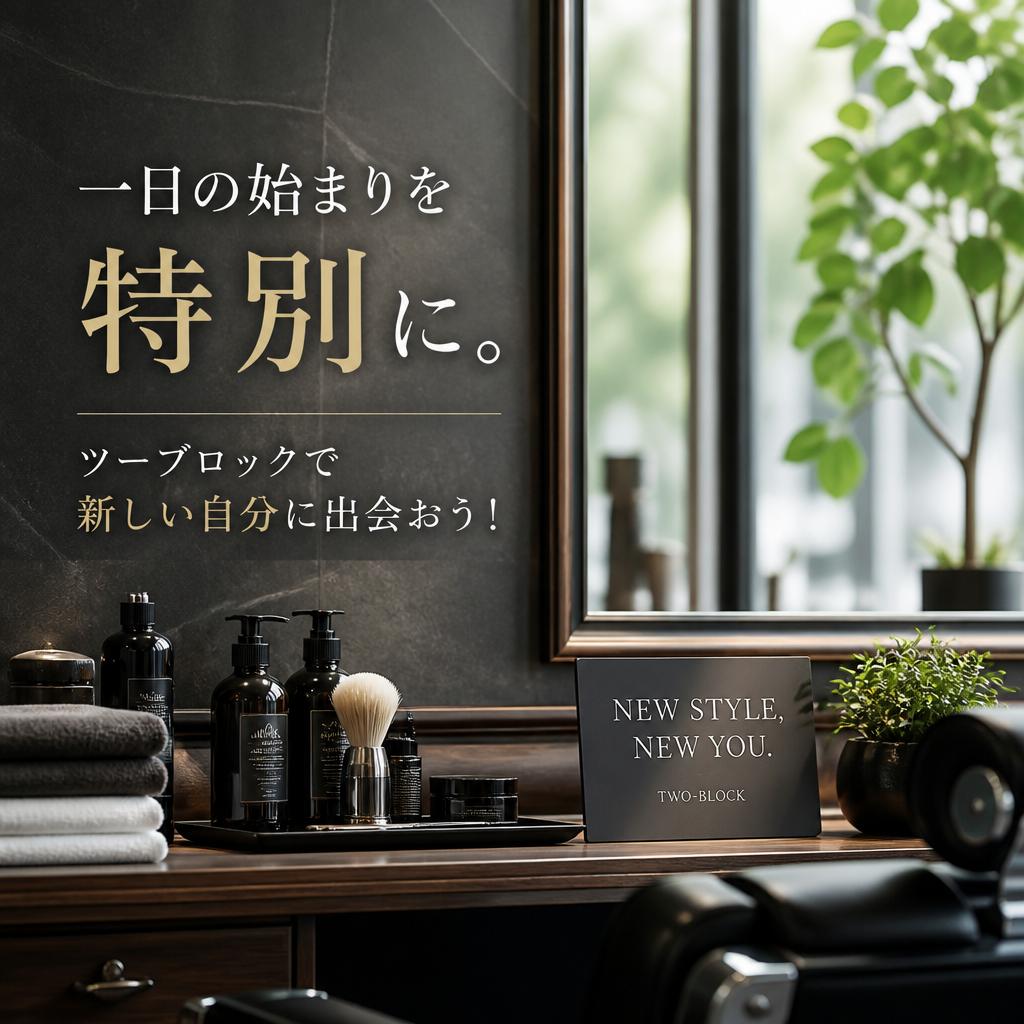 一日の始まりを特別に。ツーブロックで新しい自分に出会おう！